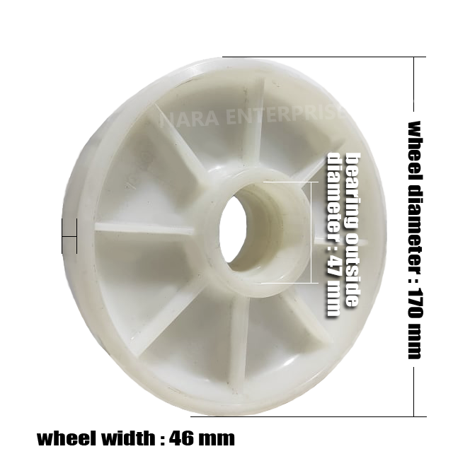 ล้อ nylon steer wheel 170 mm AM2200 สำหรับ HPT ล้ออะไหล่